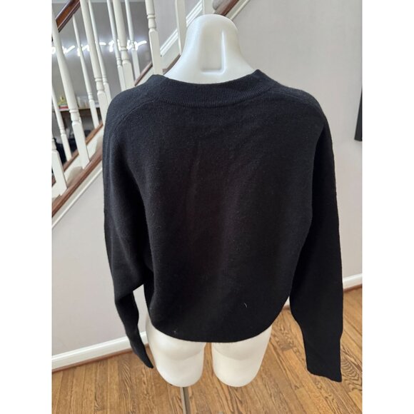 Christopher Fischer 100% Organic Cashmere Black Cardigan Sweater Size Medium - Picture 4 of 4